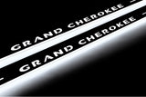 LED door sill plates Jeep Grand Cherokee III WK2 2005+ stainless steel with Grand Cherokee logo
