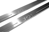 LED door sill plates stainless steel Peugeot 301 2012+ with 301 logo
