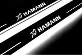 LED door sill plates BMW X5 E70 2006+ stainless steel with HAMANN logo
