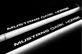 Ford Mustang VII S650 2023+ LED door sill plates with Mustang Dark Horse logo