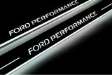 stainless steel LED door sill plates for Ford Focus III 2011+ with Ford Perfomance logo