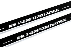 Illuminated LED Door Sill Tread Plates BMW X6 F16 2015-2019 With M Perfomance Logo BMW Led Door Sills opdesign