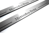 LED door sill plates for Mercedes CLS II (C218) 2010+ stainless steel with Mercedes-Benz logo