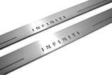 LED door sill plates Infiniti G 4D 2007+ stainless steel with Infiniti logo