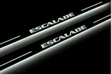 LED door sill plates for Cadillac Escalade IV 2014+ stainless steel with Escalade logo