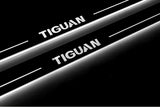 Volkswagen Tiguan II 2016+ LED door sill plates with Tiguan logo