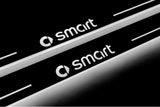 Smart Fortwo III 2014+ LED door sill plates with Smart logo
