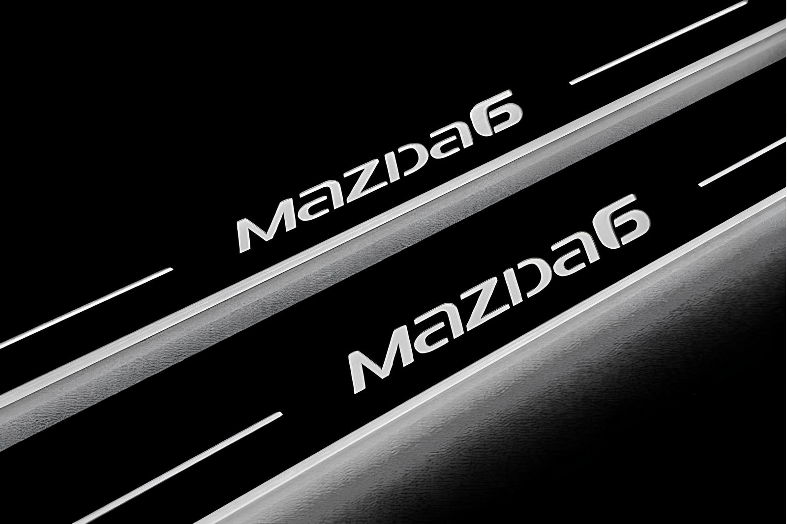 LED door sill plates for Mazda 6 III 2012+ with Mazda 6 logo