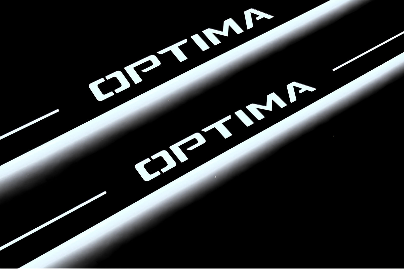 LED door sill plates for KIA Optima IV 2015+ with Optima logo