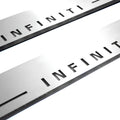Illuminated LED Door Sill Tread Plates Infiniti QX70 (FX) 2008-2017 With Infiniti Logo Infiniti Led Door Sills opdesign