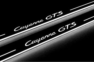 Porsche Cayenne Coupe E3 Stainless LED Door Sills – Cayenne GTS Logo