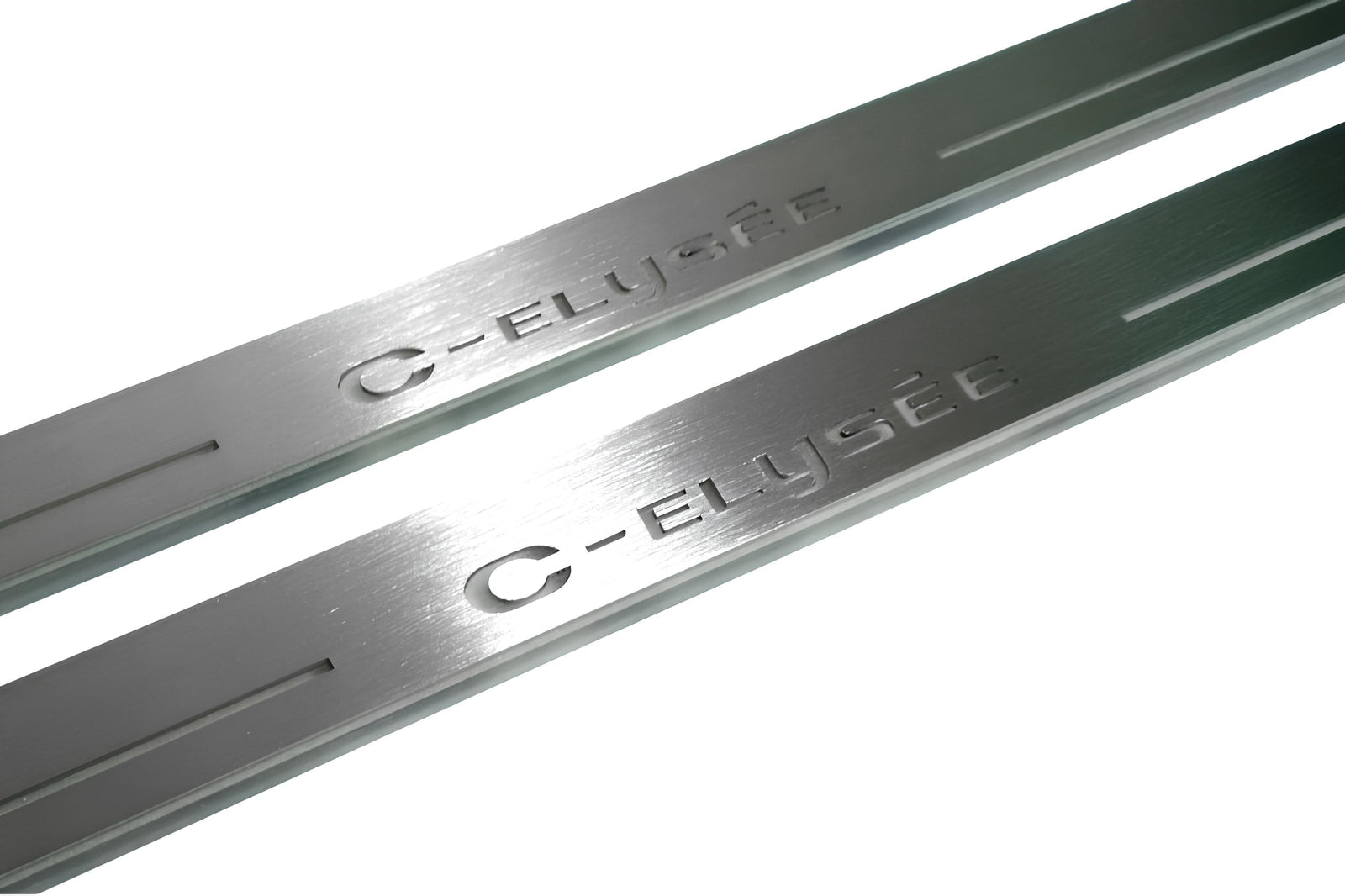 stainless steel LED door sill plates with Citroen C-Elysee 2012+ with C-Elysee logo