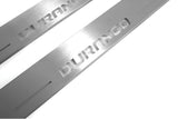 Dodge Durango III 2011+ door sill plates in stainless steel with Durango logo