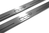 Fiat 500C 2009+ stainless steel illuminated entry guards with 500C logo