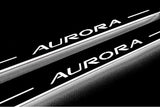 LED door sill plates stainless steel Oldsmobile Aurora I 1995+ with Aurora logo