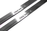 Chrysler 300C I 2005+ door sill plates in stainless steel with 300C logo