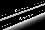 LED door sill plates Porsche 911 (996) 1997+ in stainless steel with Targa logo