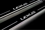 Lexus NX I 2014+ stainless steel LED door sill plates with Lexus logo