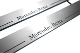 Mercedes GL X164 2006+ LED door sill plates stainless steel with Mercedes-Benz logo