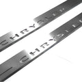 Illuminated LED Door Sill Tread Plates Chrysler 300C I 2005-2010 With Chrysler Logo Chrysler Led Door Sills opdesign