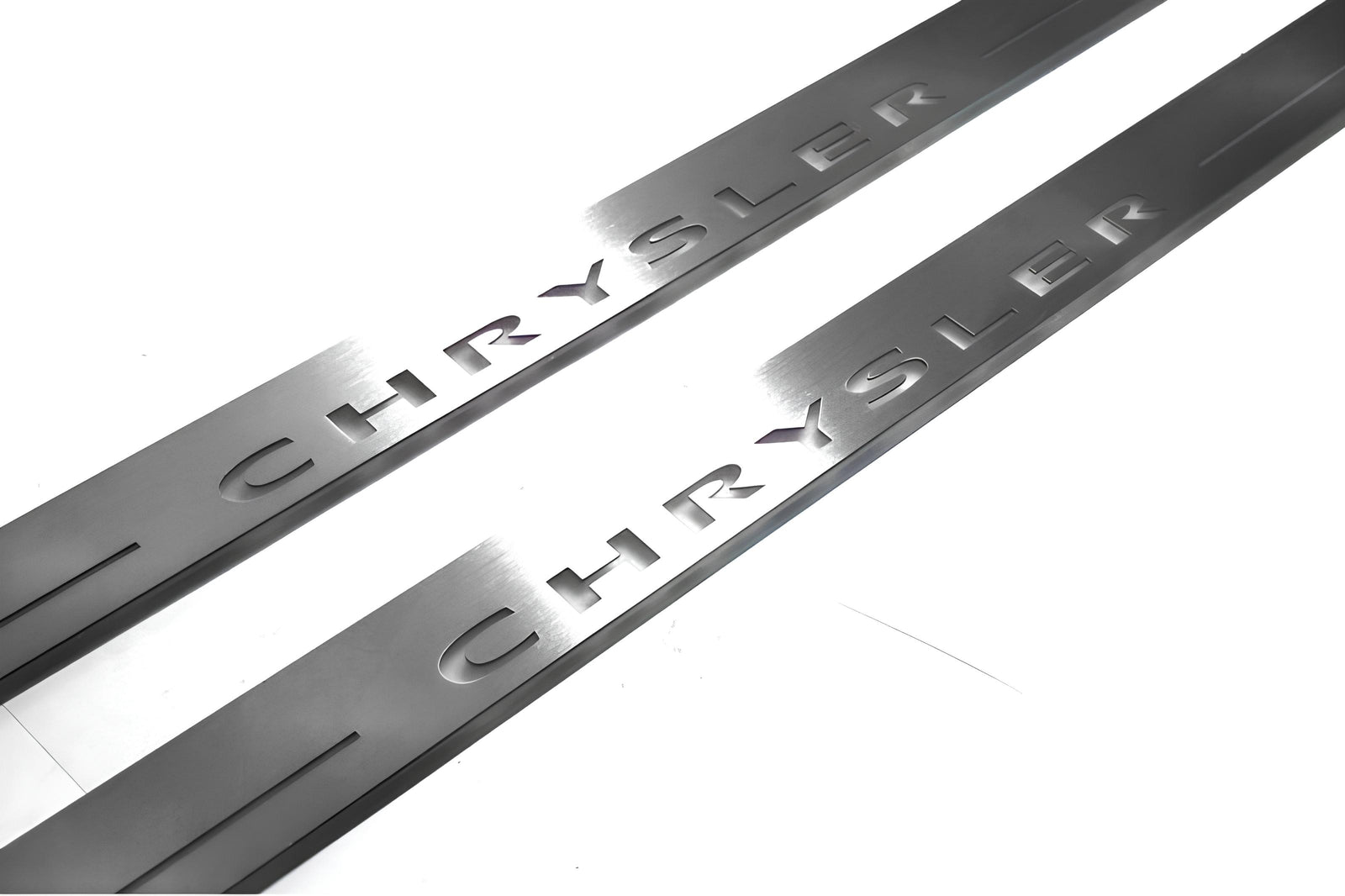 LED door sill plates for Chrysler 200 II 2015+ stainless steel with Chrysler logo