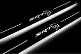 Dodge Durango III 2011+ stainless steel LED door sill plates with SRT Hellcat logo