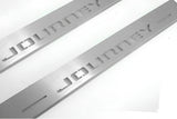 LED door sill plates Dodge Journey 2009+ in stainless steel with Journey logo