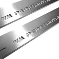 Illuminated LED Door Sill Tread Plates BMW 5 F10 2009-2017 With M Perfomance Logo BMW Led Door Sills decoinfabric