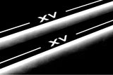 Subaru XV I 2011+ door sill plates in stainless steel with XV logo