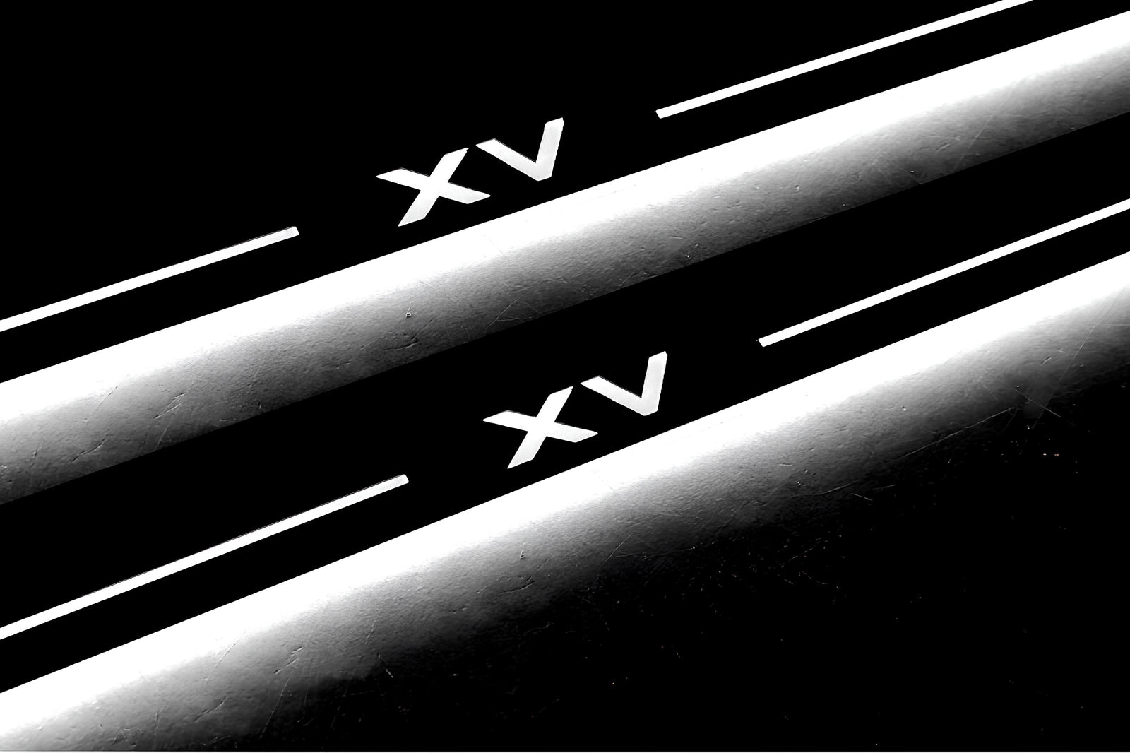 Subaru XV I 2011+ door sill plates in stainless steel with XV logo