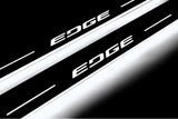 LED door sill plates Ford Edge II 2015+ stainless steel with Edge logo