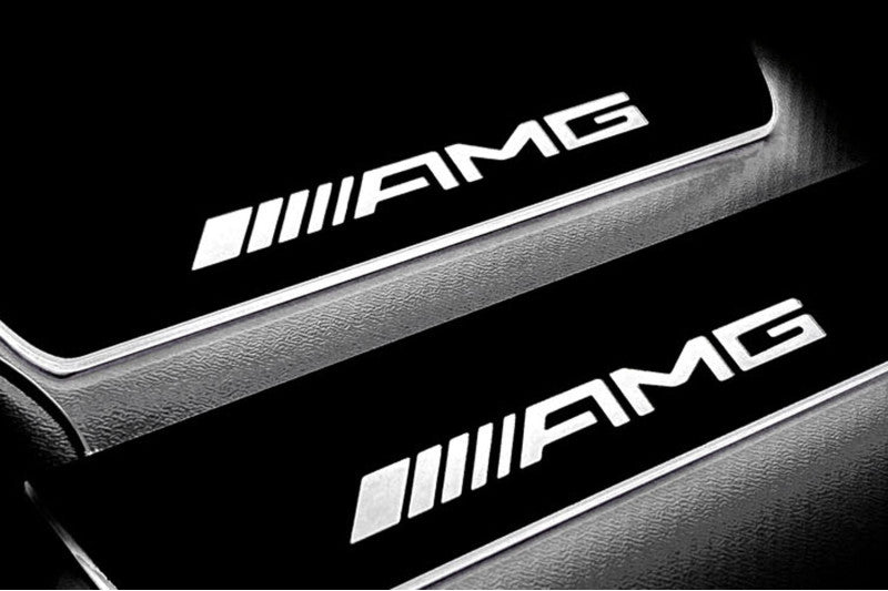 Mercedes-Benz S-Class W222 2013+ Stainless Steel LED Door Sills – AMG