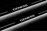 Hyundai Genesis Coupe 2008+ LED door sill plates stainless steel with Genesis logo