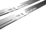 stainless steel LED door sill plates with Toyota FJ Cruiser J15 2006+ with FJ Cruiser logo