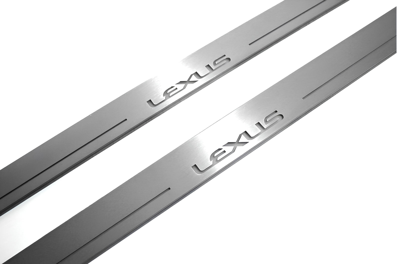 stainless steel LED door sill plates for Lexus ES VI XV60 2012+ with Lexus logo
