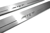 LED door sill plates for Jeep Grand Cherokee IV WK2 2010+ stainless steel with SRT logo