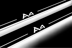 Illuminated LED Door Sill Tread Plates Audi A4 B8 2007-2016 With A4 Logo Audi Led Door Sills decoinfabric