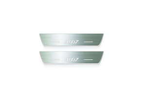Peugeot 4007 2007+ Stainless Steel LED Door Sills – 4007 Logo