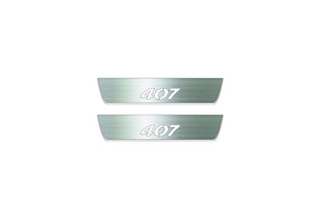 Peugeot 407 2004-2010 Car Sill LED Door Sills Illuminated Scuff 407 Logo Stainless Steel Entry Guards