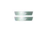 LED door sill plates for Peugeot 407 2004+ stainless steel with 407 logo