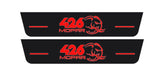 Dodge Charger LD 2011+ stainless steel illuminated entry guards with 426 Mopar Hellephant logo