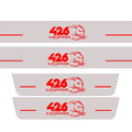Illuminated LED Door Sill Tread Plates Dodge Charger 2011-2023 With 426 Mopar Hellephant Logo Dodge Led Door Sills opdesign