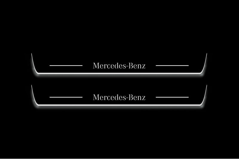 Mercedes G-Class W464 Stainless LED Door Sills – Mercedes-Benz Logo