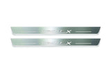 LED door sill plates stainless steel Ford Mach-E 2020+ with Mach-E 4X logo