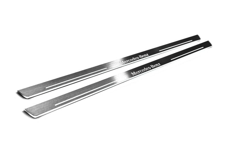 LED door sill plates for Mercedes V-Class W447 2014+ with Mercedes-Benz logo