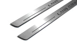 Toyota LC 200 2007+ stainless steel LED door sill plates with Land Cruiser logo