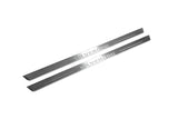 stainless steel LED door sill plates for Chevrolet Silverado III 2014+ with Silverado logo