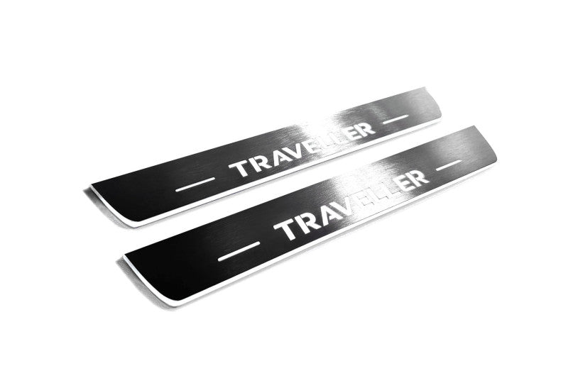Peugeot Traveller Stainless Steel LED Door Sills – Traveller Logo