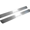 Illuminated LED Door Sill Tread Plates Chevrolet Aveo II 2011+ With Aveo Logo Chevrolet Led Door Sills decoinfabric