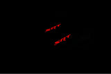 Jeep Grand Cherokee IV WK2 2010+ door sill plates in matte black coated stainless steel with SRT logo